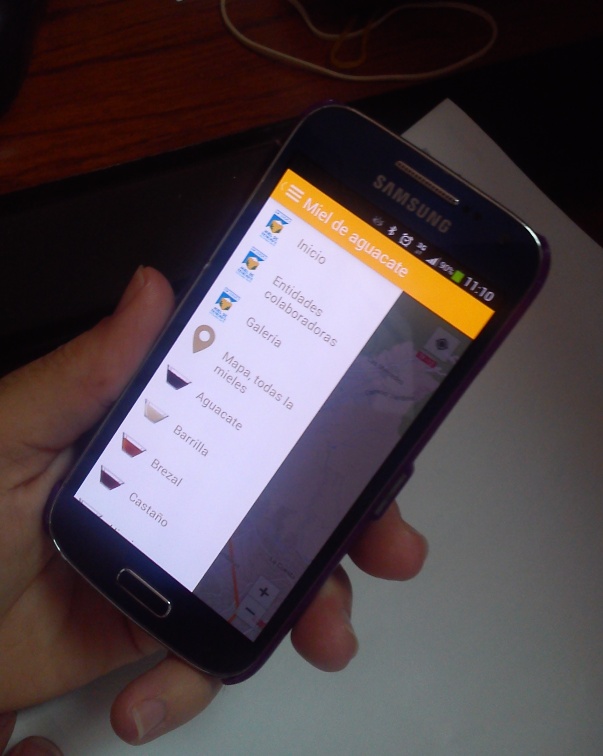 Pantalla APP Miel de Tenerife android. Pantalla APP Miel de Tenerife android.