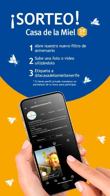 sorteo 25 aniversaeio casa de la miel INSTAGRAM miel de Tenerife